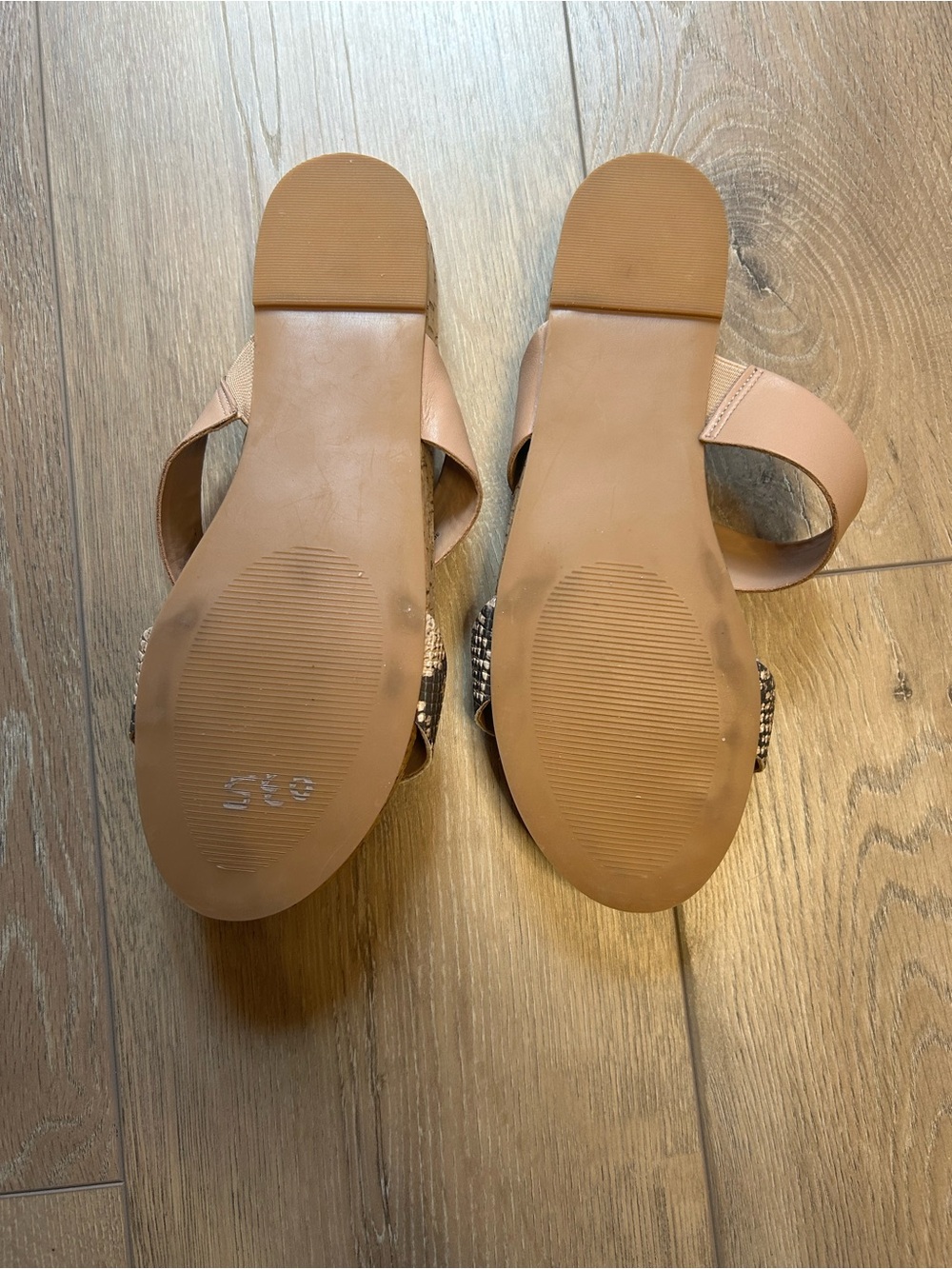 Steven by Steve Madden Snake Print Dual Band Cork Slide Sandals Size 8.5 - Picture 4 of 4